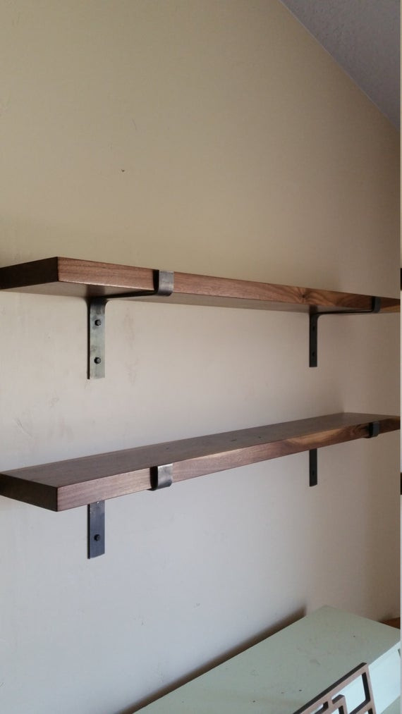 DIY Wood Shelf Bracket
 FREE SHIPPING Walnut Shelf plete DIY Kit Modern