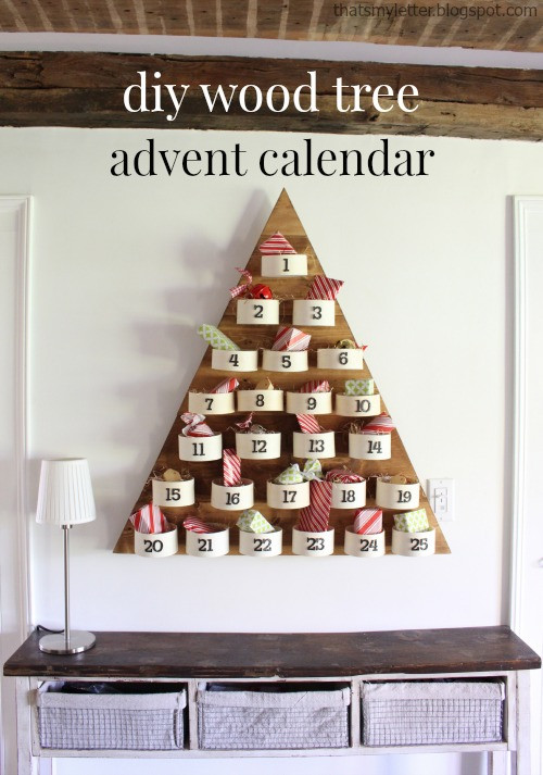 DIY Wooden Advent Calendar
 That s My Letter DIY Wood Tree Advent Countdown Calendar