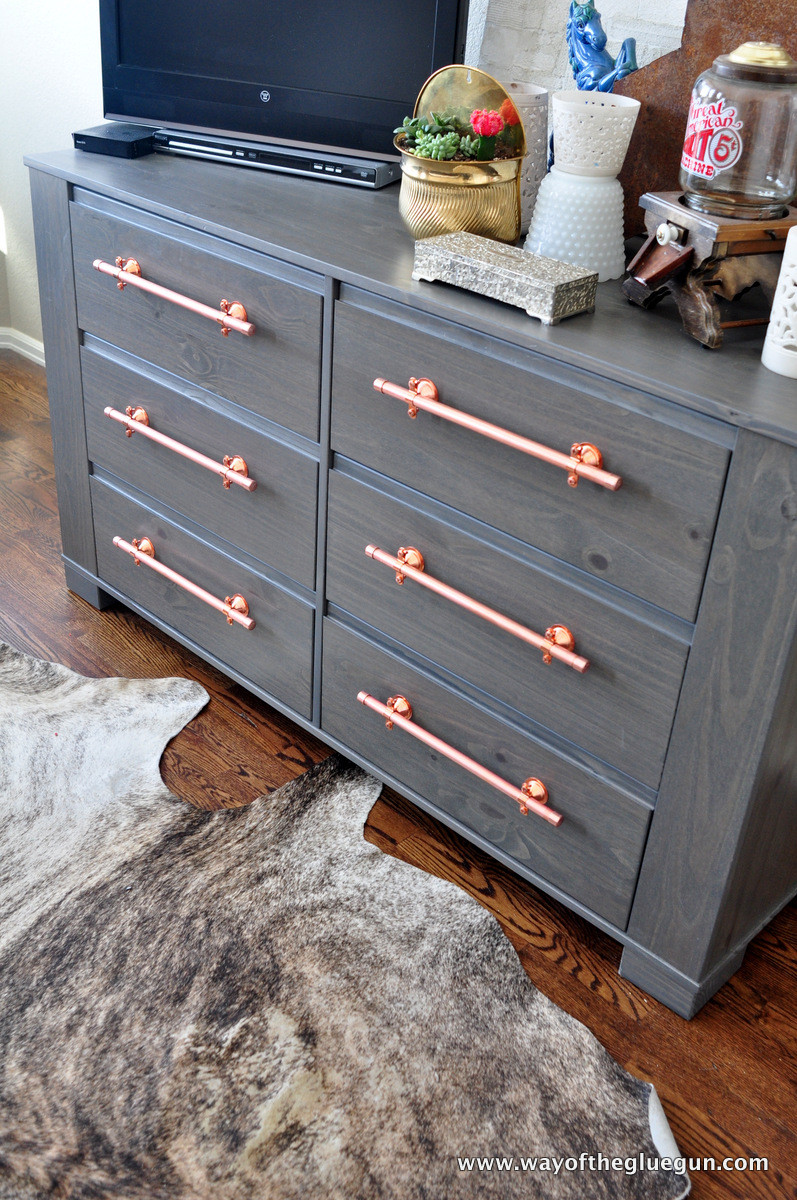 DIY Wooden Drawer Pulls
 DIY Copper Drawer Pulls update an IKEA Dresser