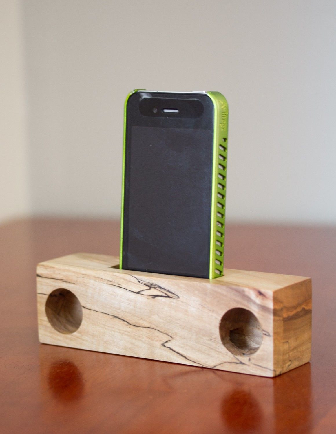 DIY Wooden Phone Dock
 Custom order for Louiza iPhone acoustic speaker dock