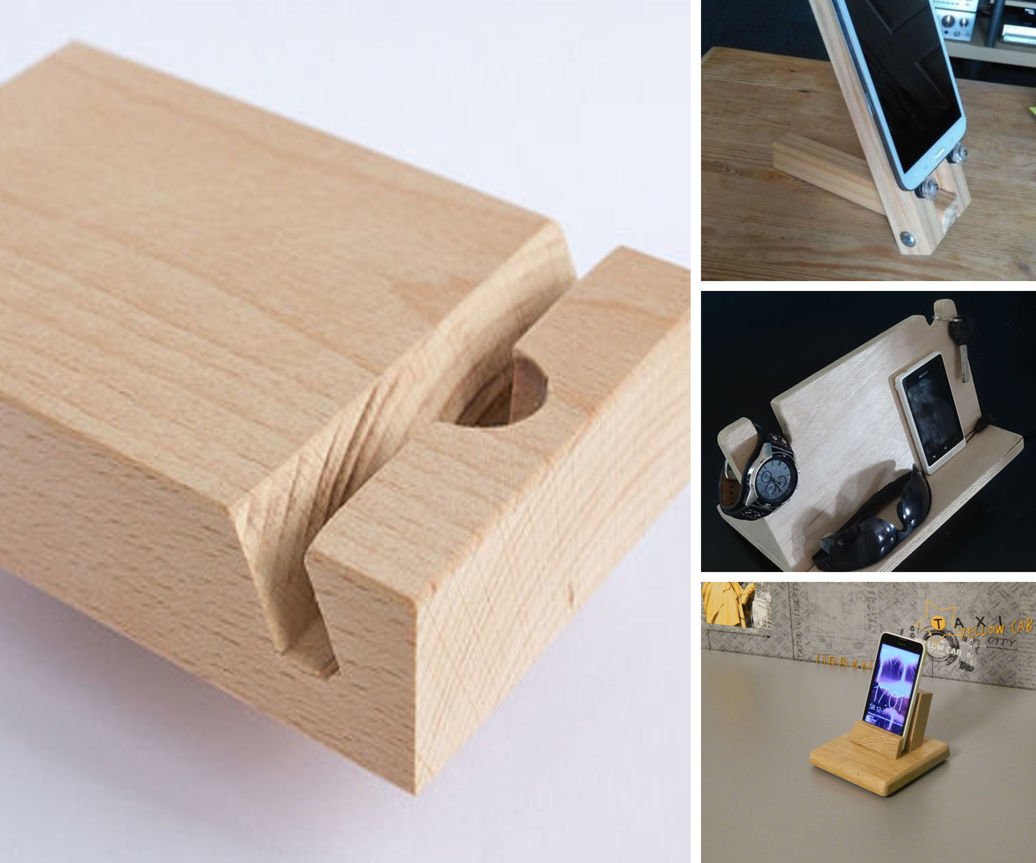DIY Wooden Phone Dock
 Wooden Phone Dock