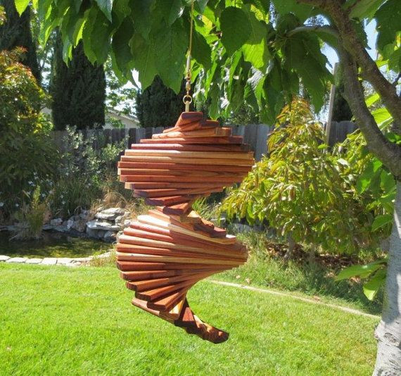 DIY Wooden Wind Spinner
 Mini Zen Redwood Wind Spinner by ArtisanWindSpinners on