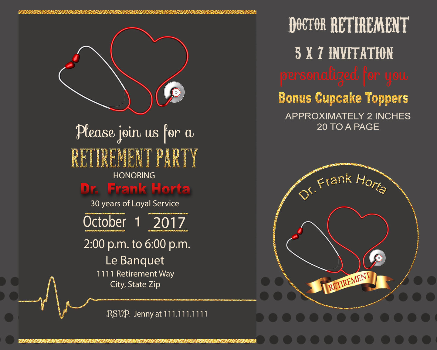 Doctor Retirement Party Ideas
 Doctor Retirement invite Doctor retirement Invitation