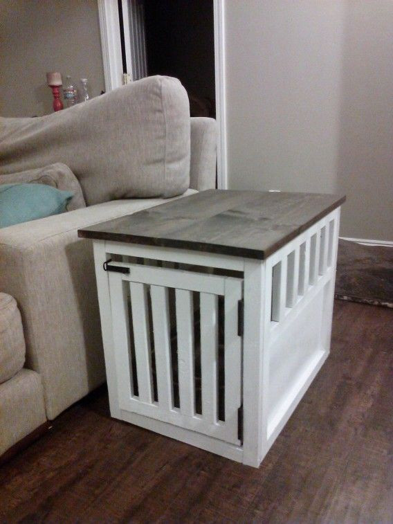 Dog Crate End Table DIY
 Wood Pet Kennel End Table