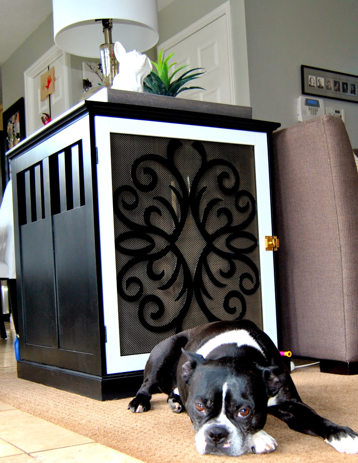 Dog Crate End Table DIY
 Studio 7 Interior Design DIY Dog Crate End Table
