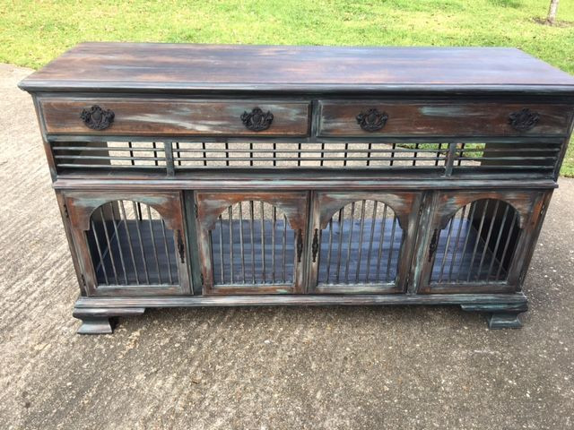 Dog Kennel Furniture DIY
 I repurposed this old dresser into a rustic dog kennel It