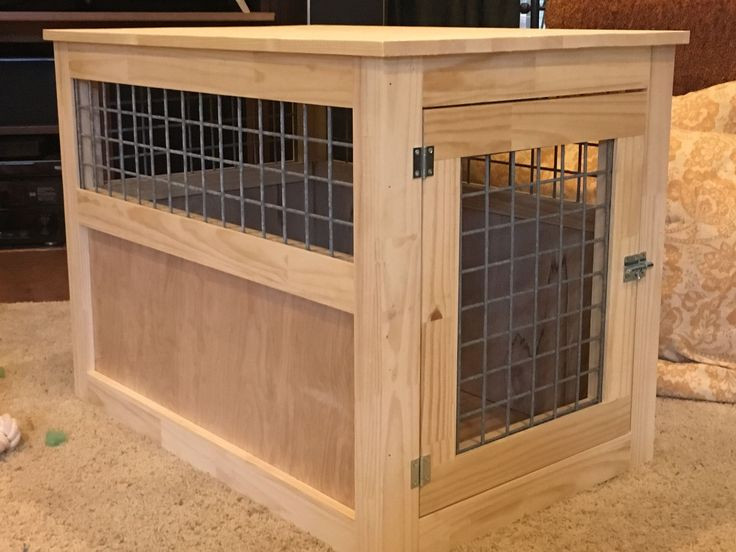 Dog Kennel Furniture DIY
 Slightly altered large dog kennel end table