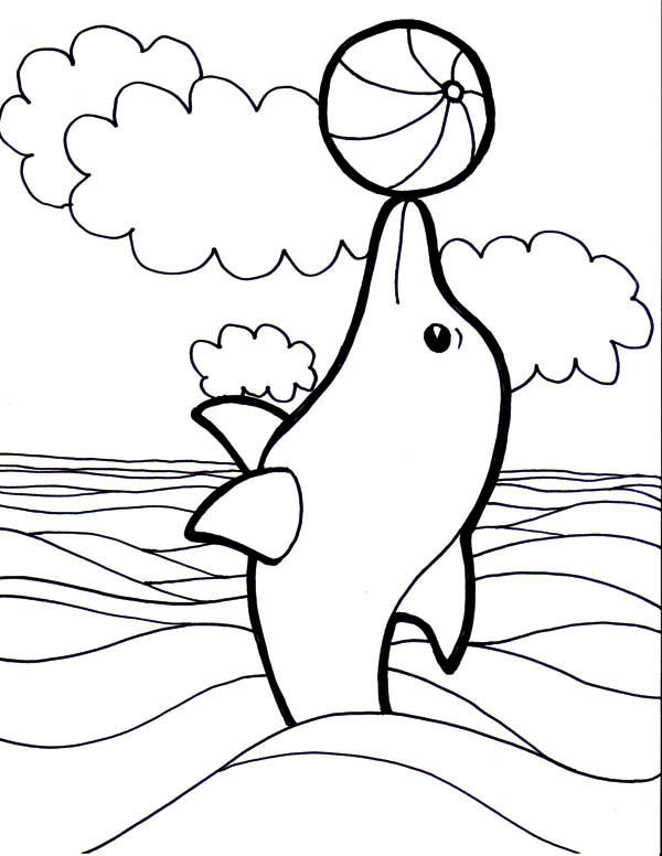 Dolphin Coloring Pages For Kids
 Dolphin Coloring Pages