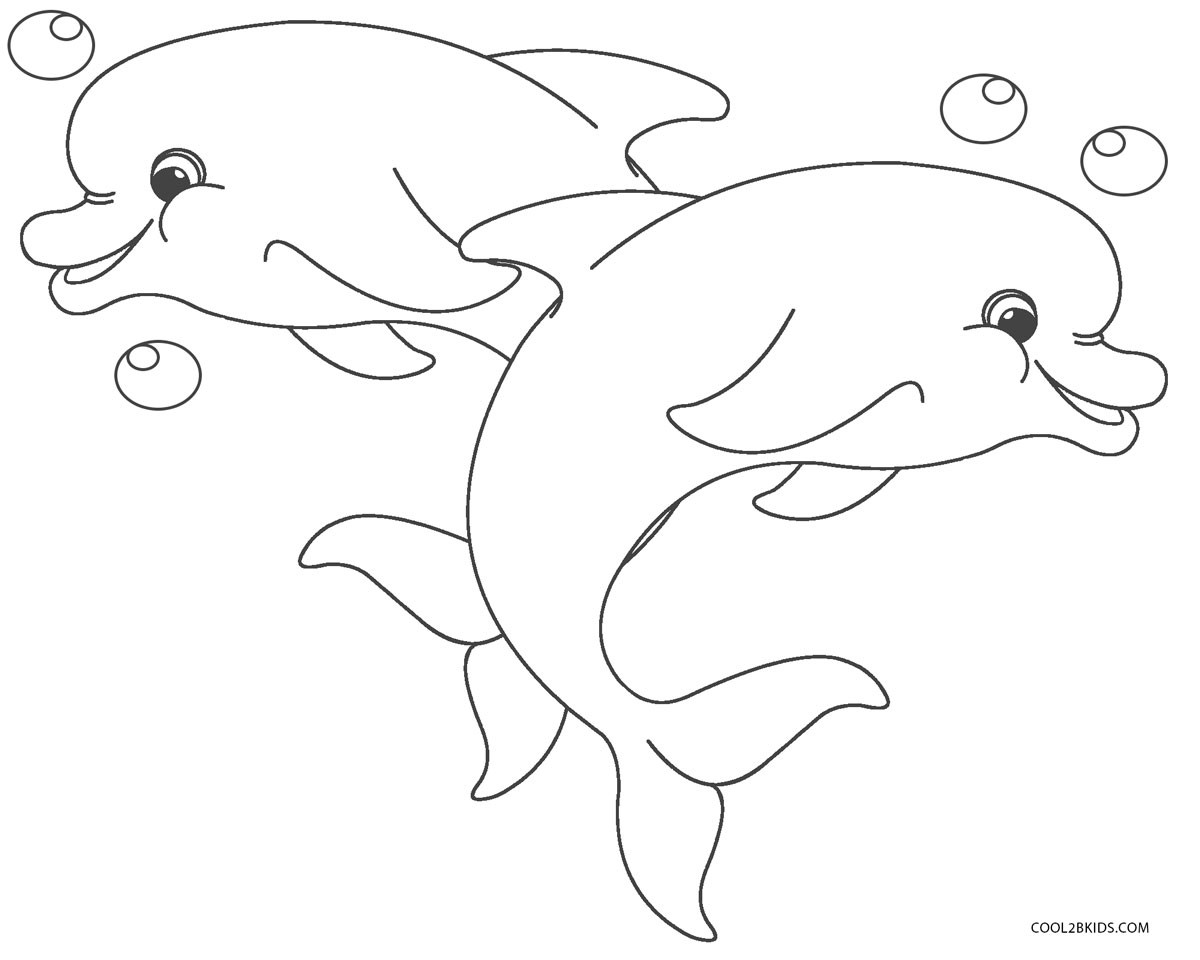 Dolphin Coloring Pages For Kids
 Free Printable Dolphin Coloring Pages For Kids