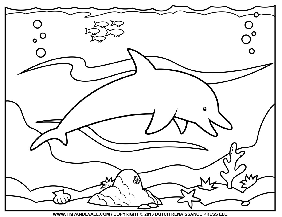 Dolphin Coloring Pages Printable
 Free Dolphin Clipart Printable Coloring Pages Outline