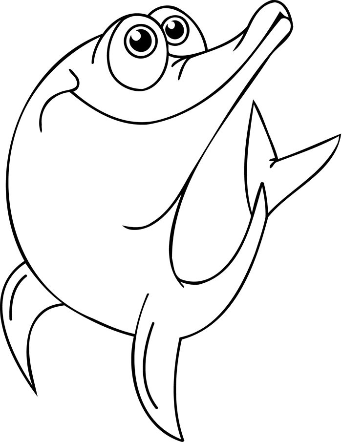 Dolphin Coloring Pages Printable
 Dolphin Template Animal Templates