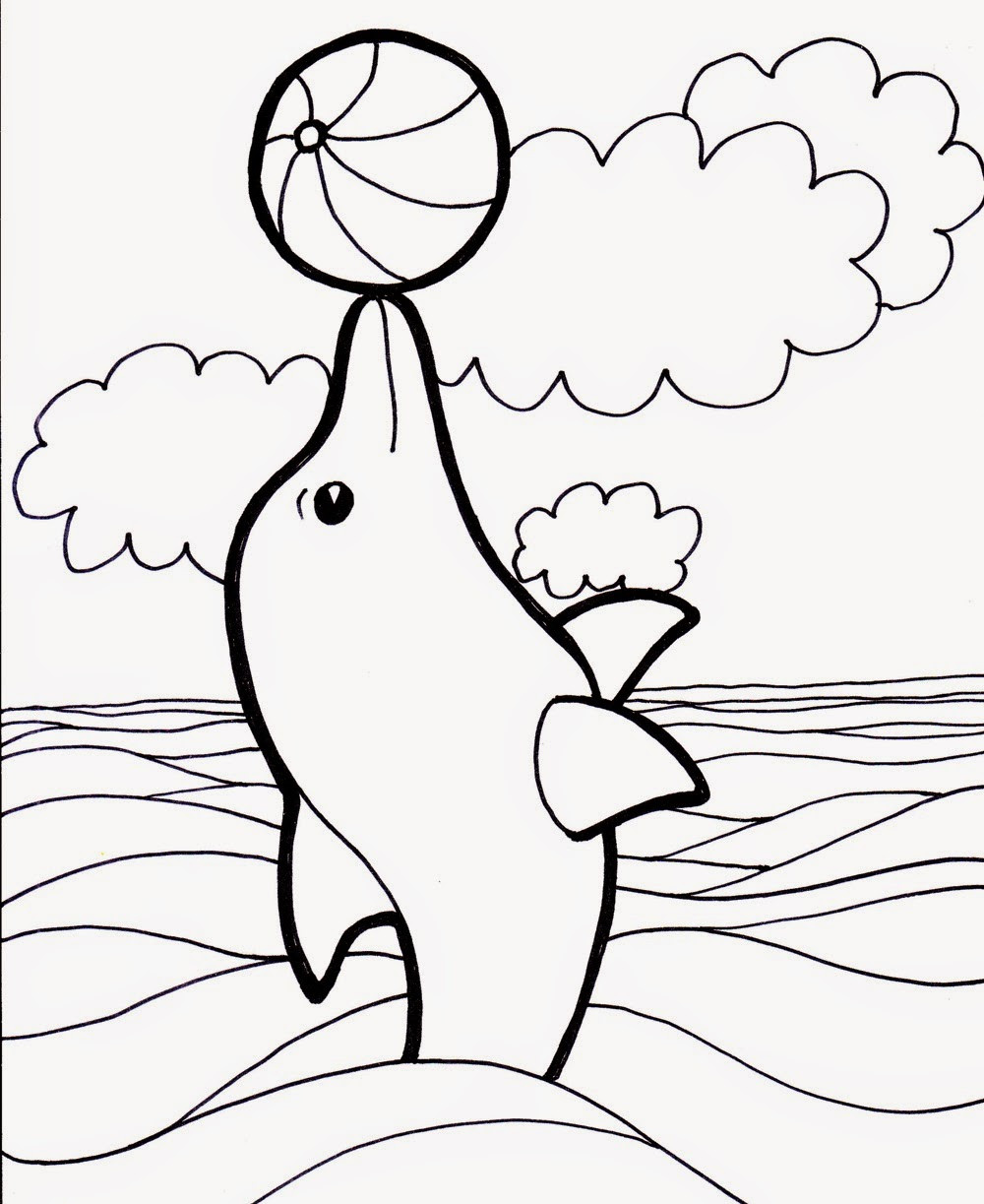 Dolphin Printable Coloring Pages
 colours drawing wallpaper Cute Dolphin Jump Colour