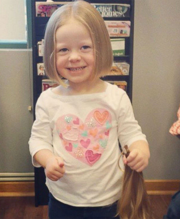 Donate Hair For Kids
 Three year old girl donates hair to Locks of Love after