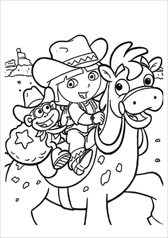 Dora Coloring Pages Printable
 19 Dora Coloring Pages – PDF PNG JPEG EPS