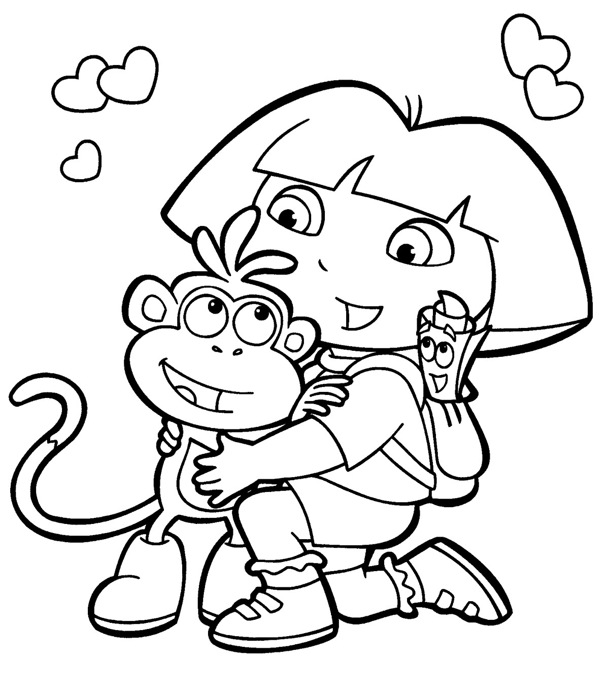 Dora Coloring Pages Printable
 Free Printable Dora The Explorer Coloring Pages For Kids