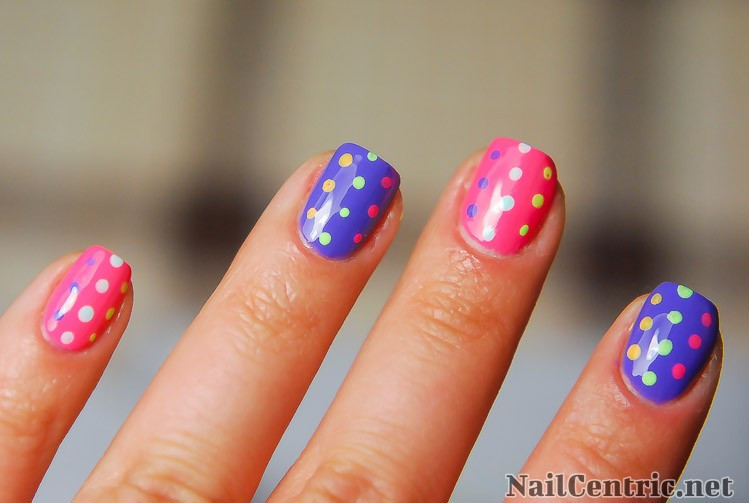 Dots Nail Art
 Funny polka dots nail art tutorial
