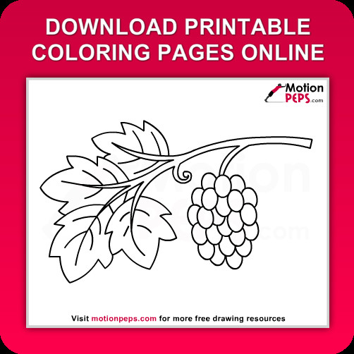 Download Coloring Pages For Kids
 Download Free Printable Grapes Coloring Pages for Kids