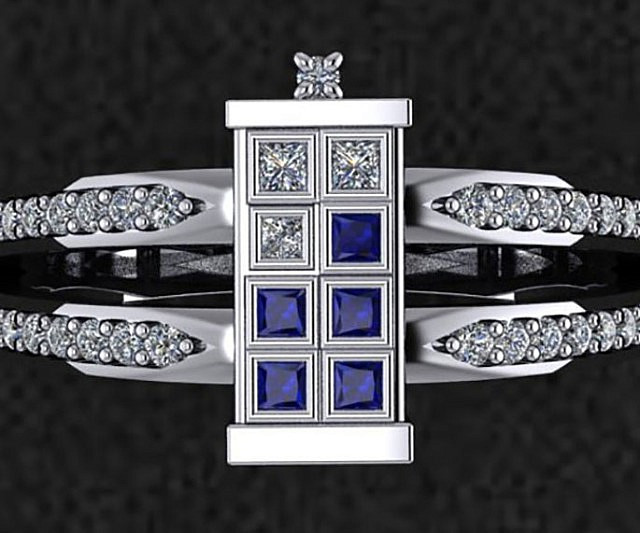 Dr Who Wedding Rings
 I Do Doctor Who TARDIS Engagement Ring