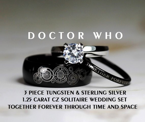 Dr Who Wedding Rings
 Stunning ‘Doctor Who’ Wedding Ring Set
