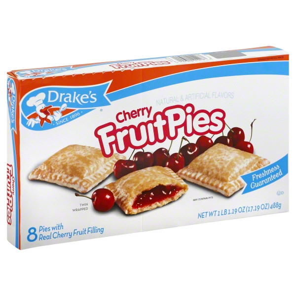 Drake Fruit Pies
 Drake s Cherry Fruit Pies 8 ct 17 19 oz Walmart