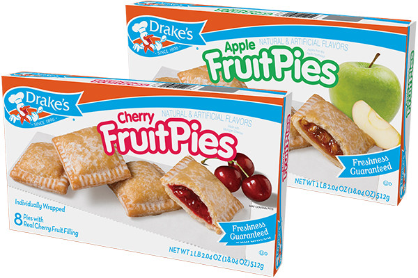Drake Fruit Pies
 DRAKE S CAKES FRUIT PIES APPLE & CHERRY POUND CAKE