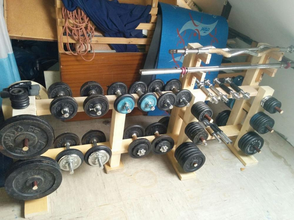 Dumbbell Rack DIY
 DIY weight and dumbbell rack Bodybuilding Forums