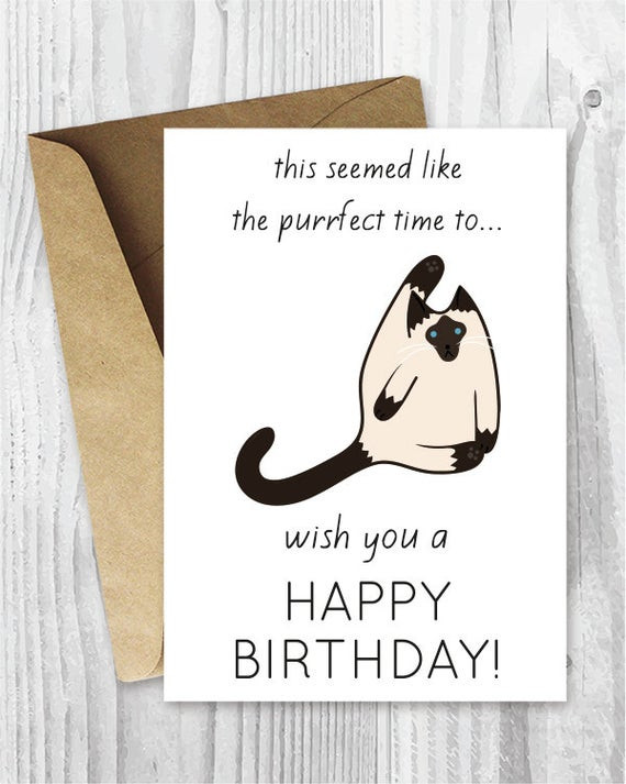 E Birthday Cards Funny
 Funny Birthday Cards Printables Funny Siamese Cat Birthday