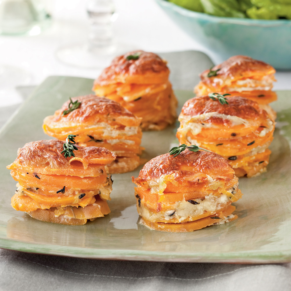 Easter Side Dishes To Go With Ham
 Scalloped Sweet Potato Stacks Recipe