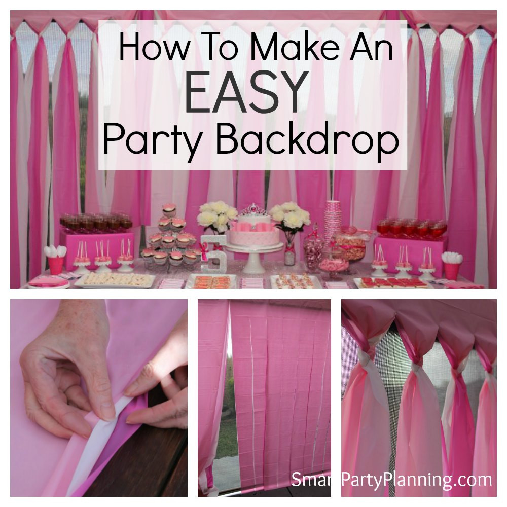 Easy Birthday Decorations
 How To Make An Easy DIY Party Backdrop