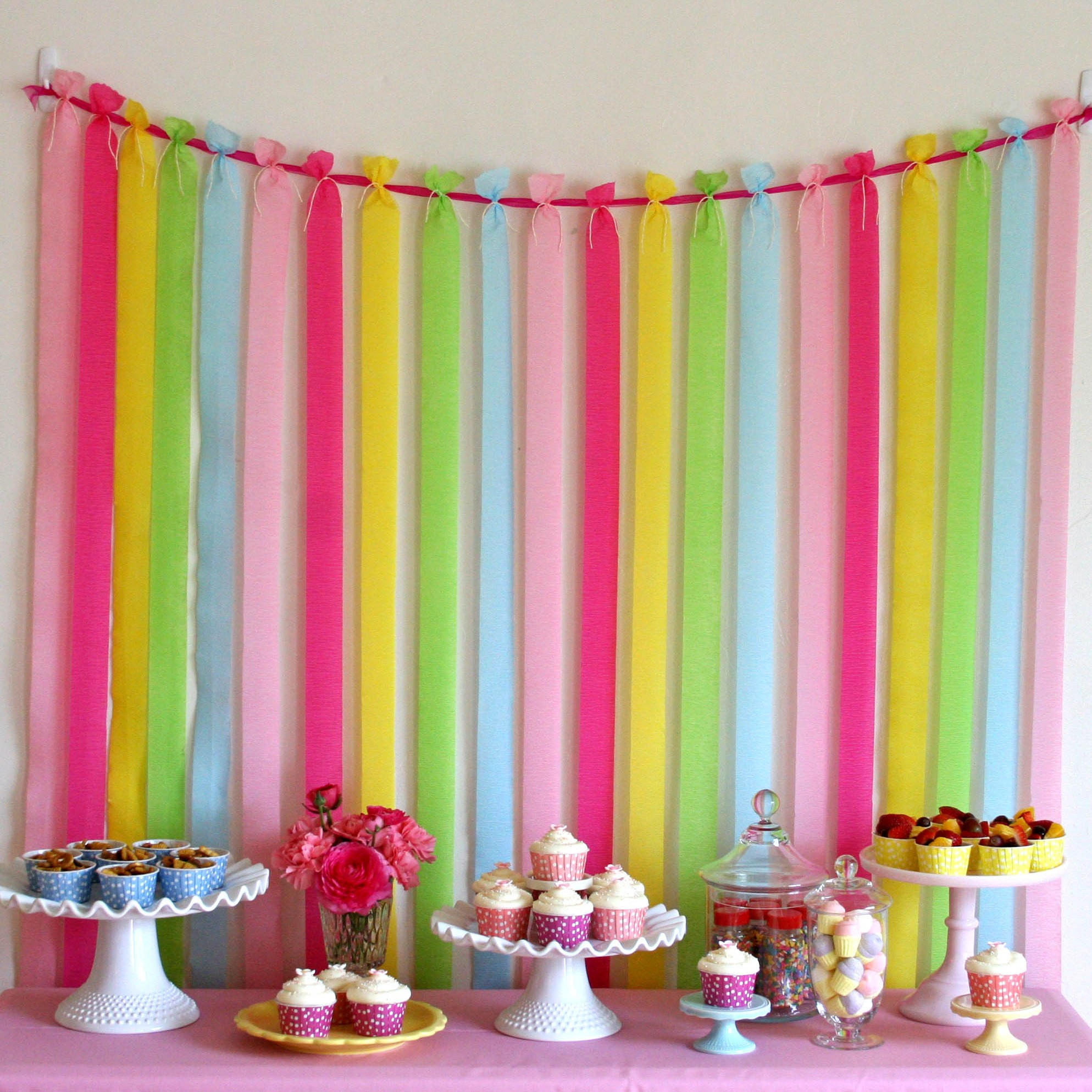 Easy Birthday Decorations
 Pretty Party Backdrop – Glorious Treats