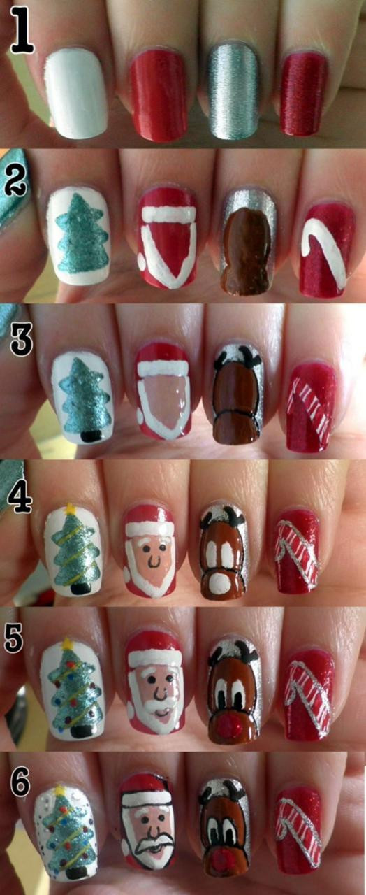 Easy Christmas Nail Designs Step By Step
 Best Easy & Simple Christmas Nail Art Tutorials 2012 For