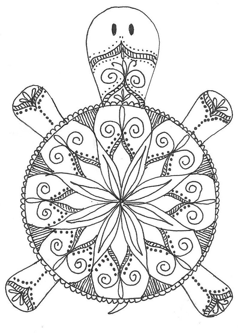 Easy Coloring Pages For Adults
 PaperTurtle October 2015