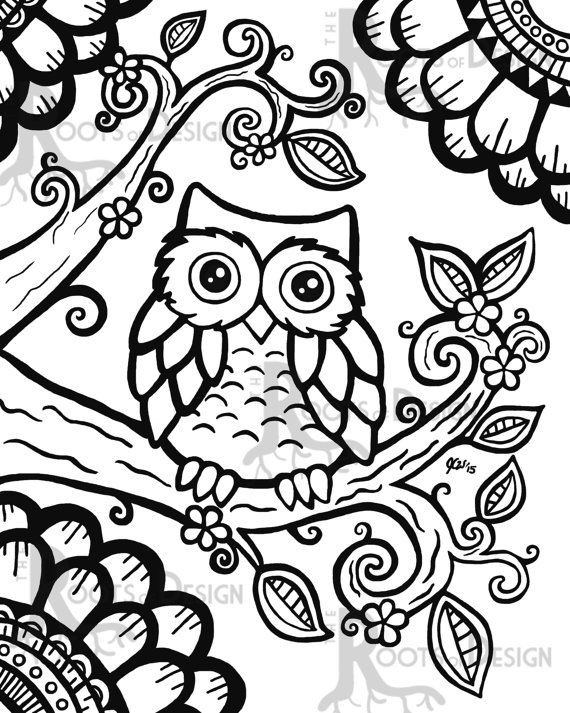 Easy Coloring Pages For Adults
 Best 25 Owl doodle ideas on Pinterest