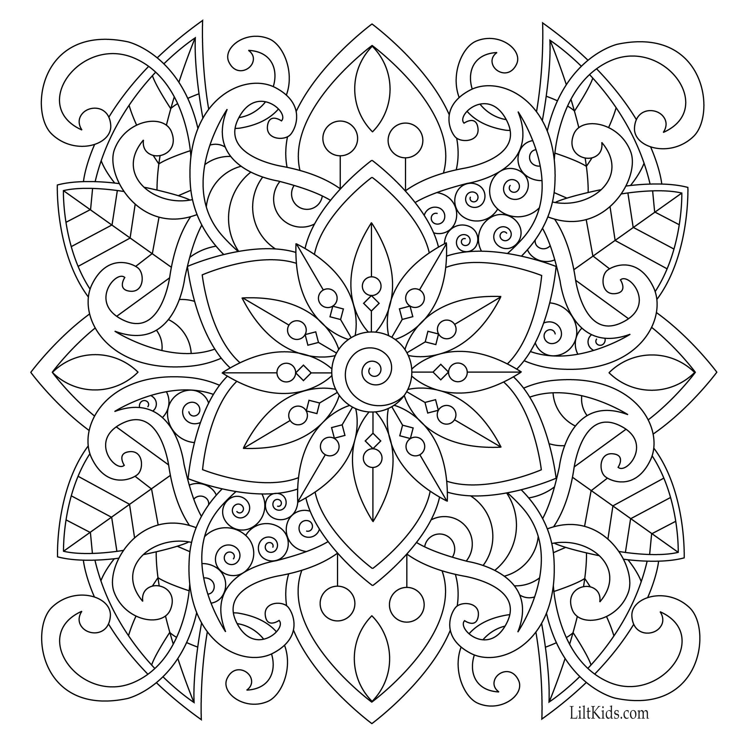 Easy Coloring Pages For Adults
 Free easy mandala for beginners adult coloring book image