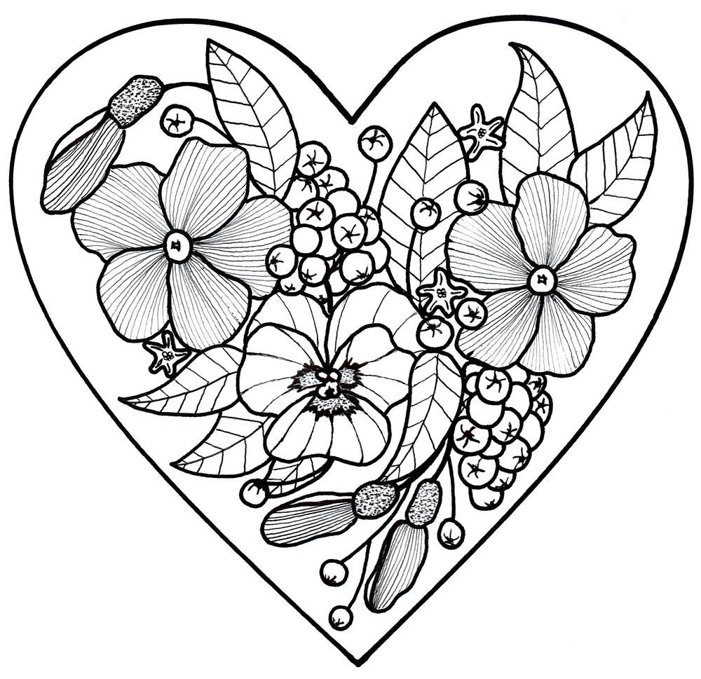 Easy Coloring Pages For Adults
 All My Love Adult Coloring Page