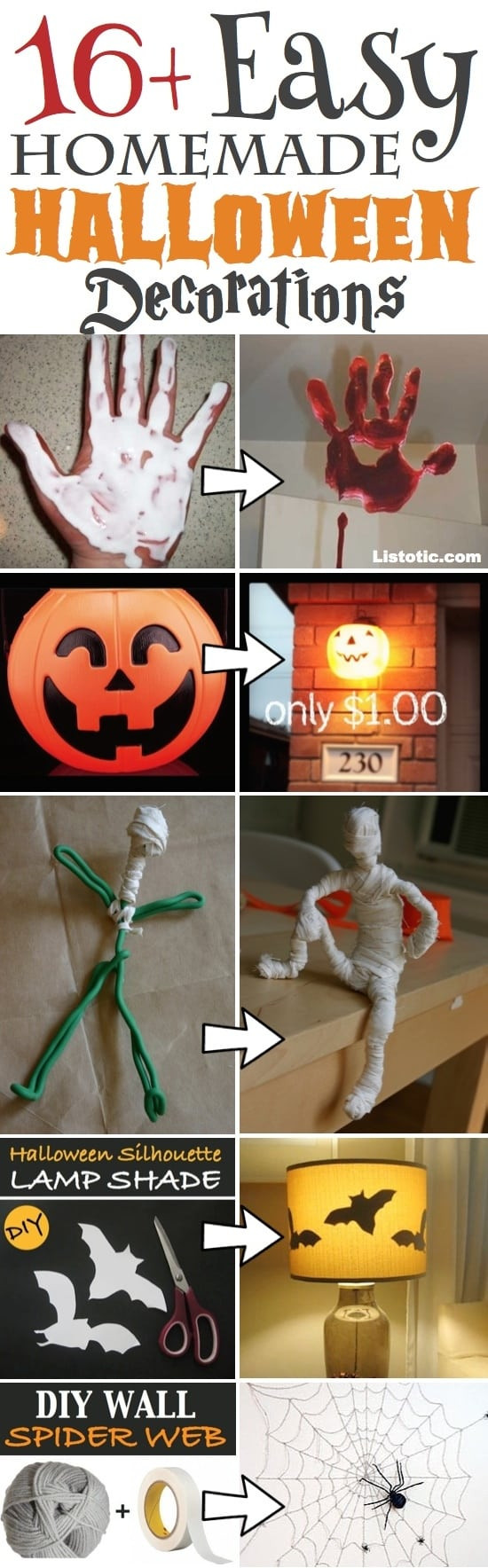 Easy Diy Halloween Decorations For Kids
 16 Easy & Awesome Homemade Halloween Decorations