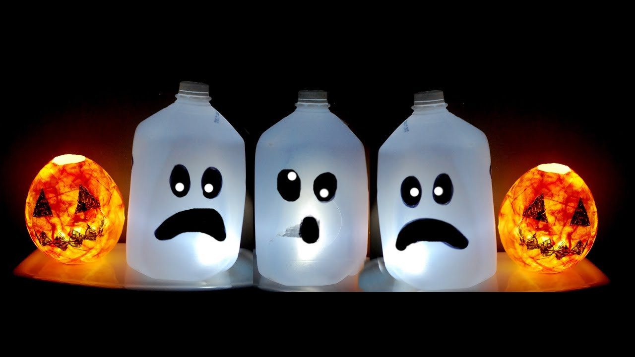 Easy Diy Halloween Decorations For Kids
 KIDS HALLOWEEN CRAFT CUTE Ghost Milk Jug Easy