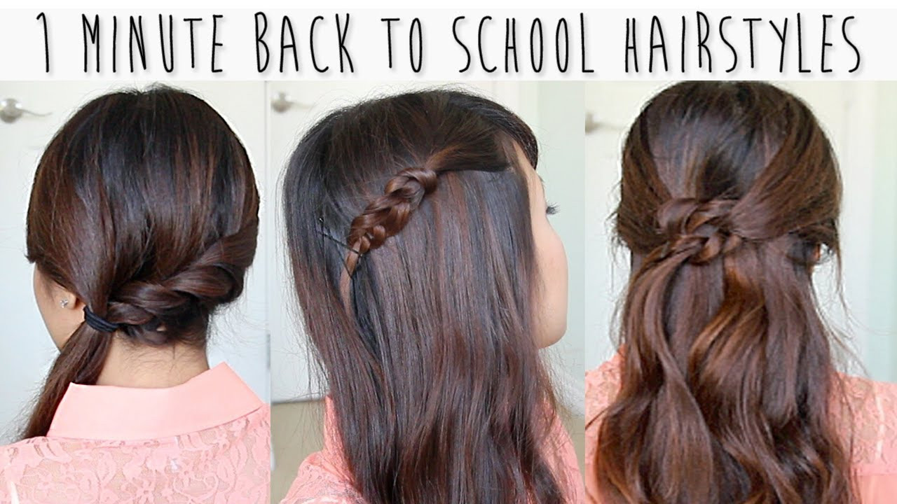 Easy Hairstyles For Long Hair For School
 1 Minute Back to School Hairstyles for Medium Long Hair