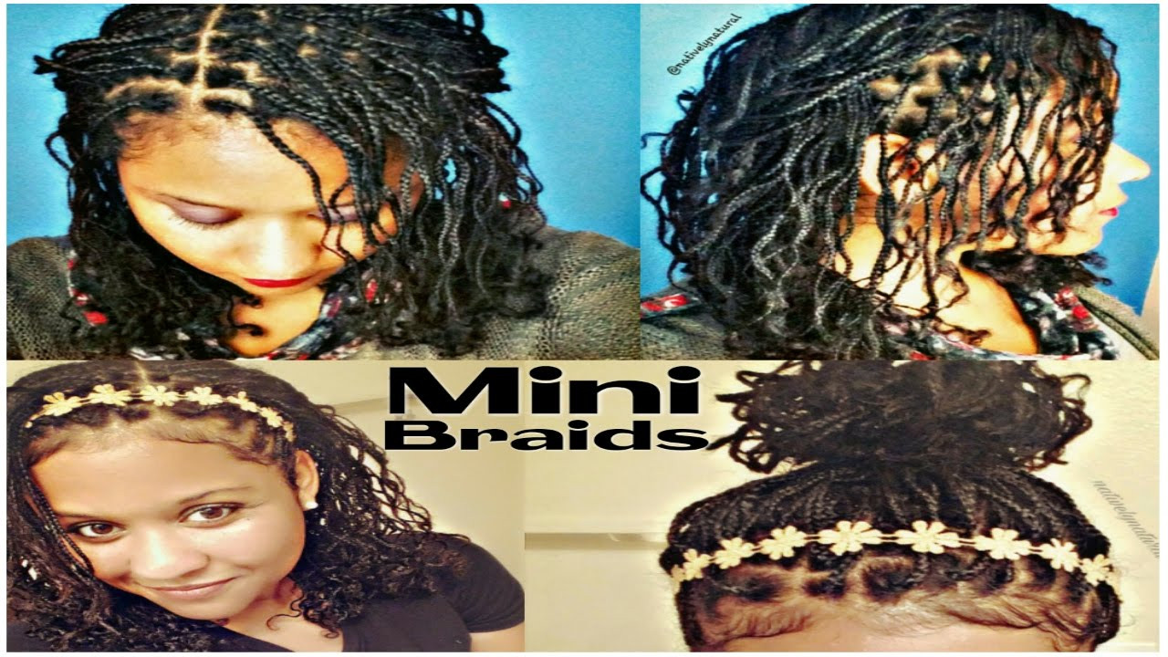 Easy Hairstyles With Weave
 Mini Braids No Weave Natural Hair Protective Style for