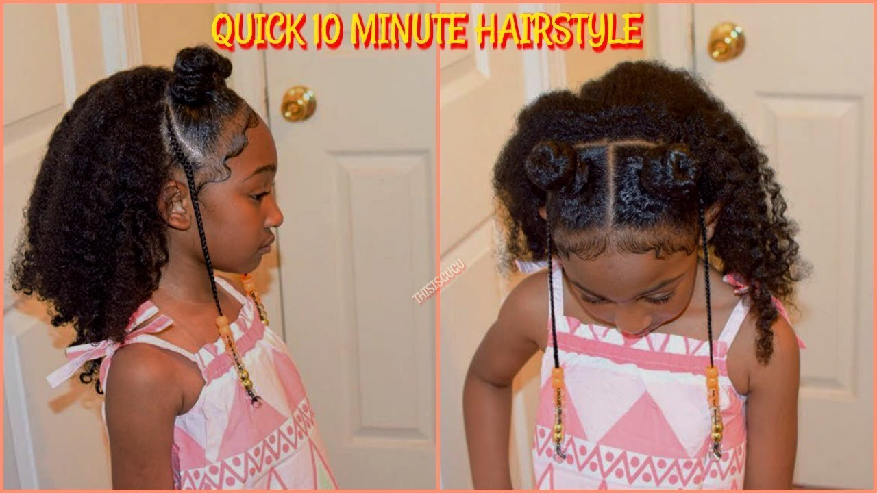 Easy Little Black Girl Hairstyles
 Quick Easy 10 Minute Kids Girls Natural Hairstyles BACK