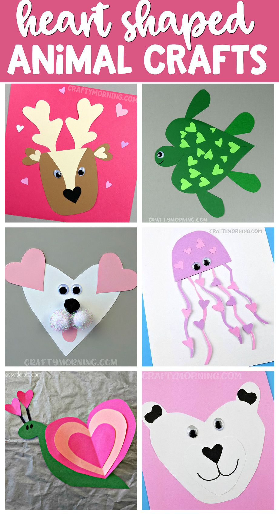 Easy Valentine Crafts For Preschoolers
 Valentine s Day Heart Shaped Animal Crafts For Kids