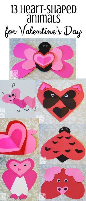 Easy Valentine Crafts For Preschoolers
 Valentine s Day Heart Animal Crafts for Kids