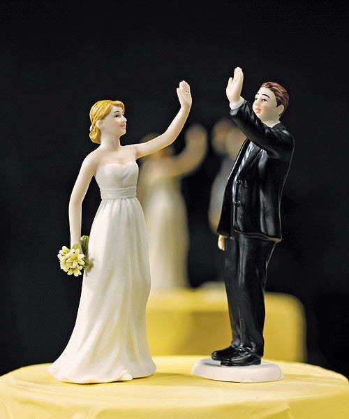 Ebay Wedding Cake Toppers
 High Five Bride and Groom Funny Couple Wedding Cake Topper