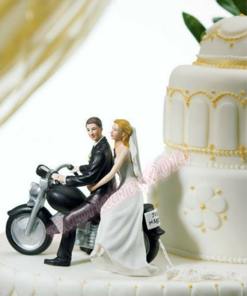 Ebay Wedding Cake Toppers
 Resin Motorcycle Bride & Groom Figurine Fashion Party