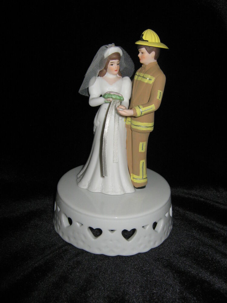 Ebay Wedding Cake Toppers
 Wedding Reception Party Fireman Firefighter Custom Paint