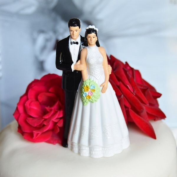 Ebay Wedding Cake Toppers
 Vintage Bride And Groom Wedding Cake Topper Black Hair