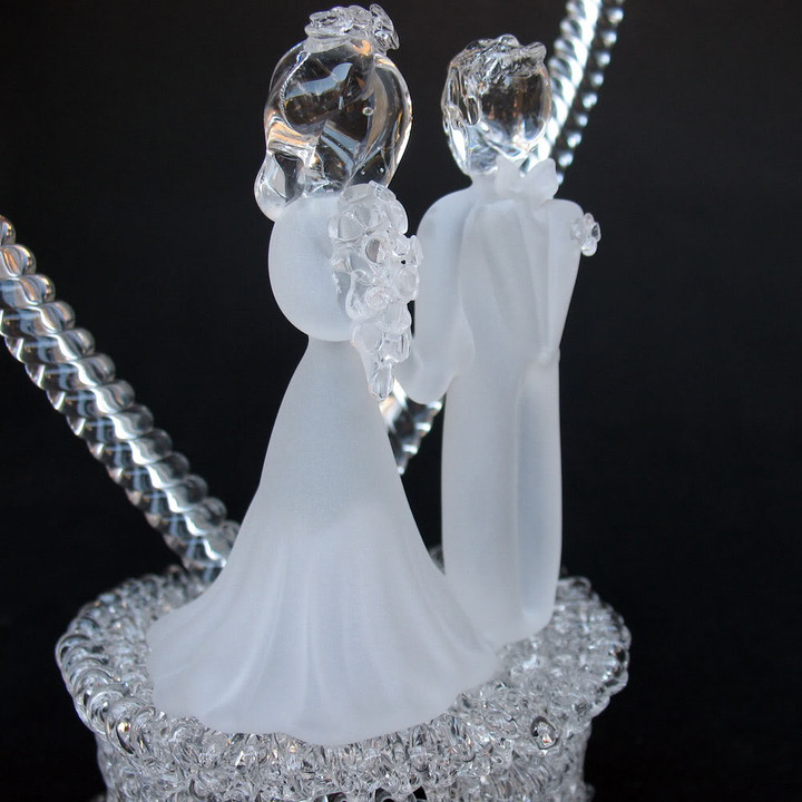 Ebay Wedding Cake Toppers
 Bride and Groom Figurine Glass Wedding Cake Top Topper