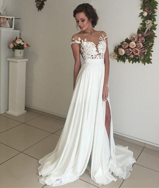 Elegant Lace Wedding Dresses
 Elegant Lace Wedding Dresses Beach Wedding Gown y See