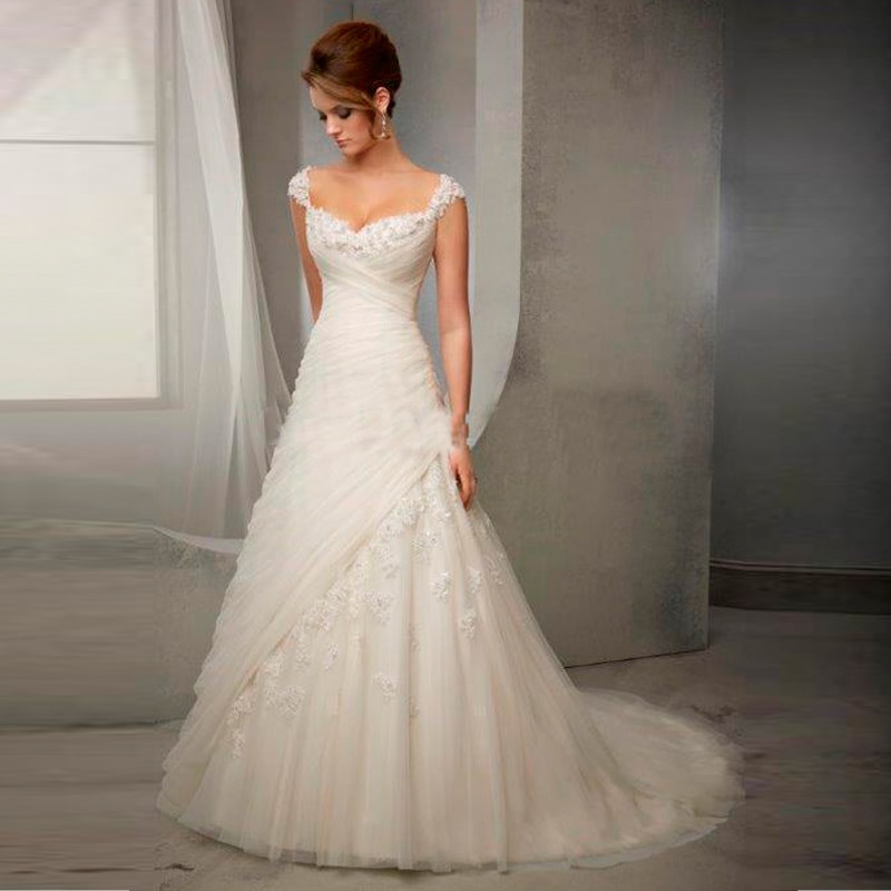 Elegant Lace Wedding Dresses
 Aliexpress Buy Elegant Lace Wedding Dresses V neck