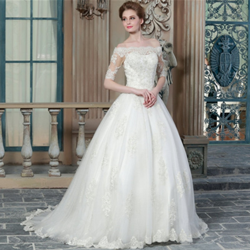 Elegant Lace Wedding Dresses
 Aliexpress Buy Lace Wedding Dress 2015 Elegant